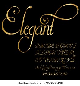 Elegant Gold Font