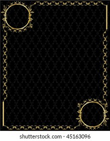 Elegant gold frame 3 - vector version