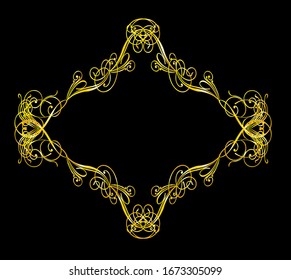 ELEGANT GOLD FRAME FOR NAME IN YOUR BEAUTIFUL INVITATION WEDDING ETC 