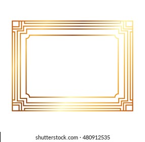 elegant gold frame style vector illustration design