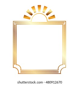 elegant gold frame style vector illustration design