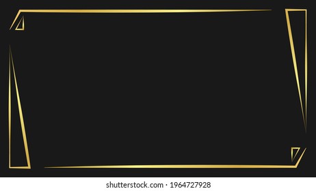 Elegant gold frame. Vector illustration. Frame design for certificate, etc