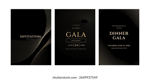 Elegante Gold Gala Dinner Invitation Templates junho 14 2025