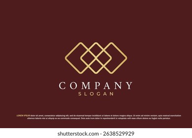 Elegant Gold Geometric Logo for Company Branding
