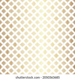 Elegant Gold Geometrical Seamless Pattern Design on White Background 