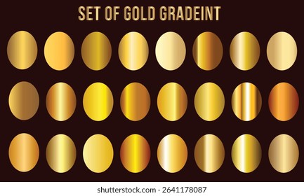 "Elegant Gold Gradient Set for Design and Branding"