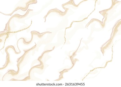  Elegant gold hand painted alcohol ink background design