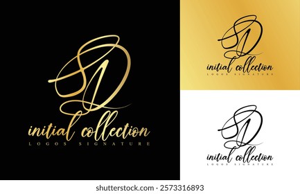 Elegant Gold Initial Logo Design