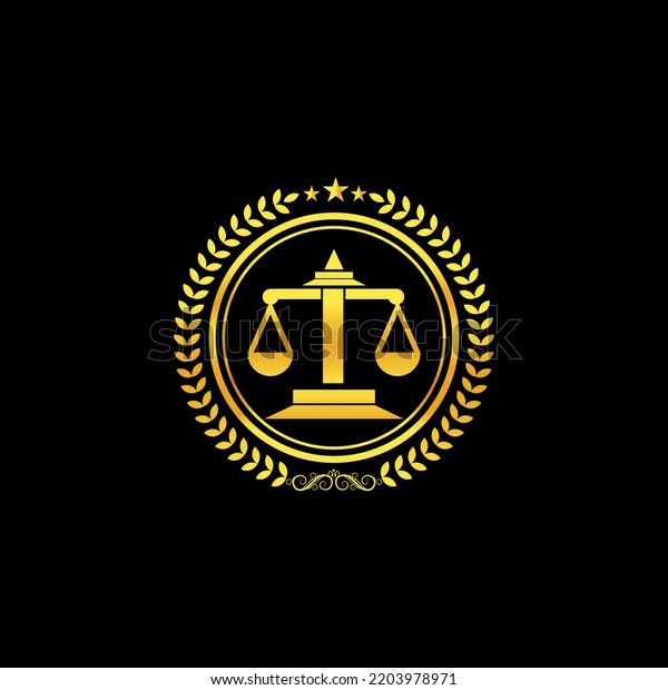 Elegant Gold Justice Logo Perfect Lawyers Stock Vector (Royalty Free ...