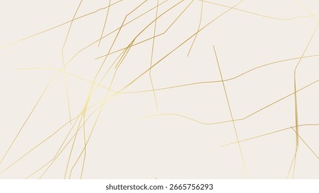 Elegante padrão de rachadura Kintsugi de ouro sobre fundo esbranquiçado. Textura de fendas douradas que lembram mármore quebrado. Ideal para cartões de casamento, cartazes e modelos de design de luxo. Ilustração vetorial