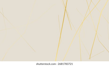 Elegant gold Kintsugi crack pattern on whitish background. Texture of golden cracks resembling broken marble. Ideal for wedding cards, posters, and luxury design templates. Vector illustration