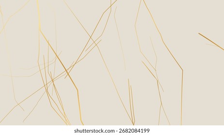 Elegante patrón de grietas Kintsugi dorado sobre fondo blanquecino. Textura de grietas doradas que se asemejan al mármol roto. Ideal para tarjetas de boda, carteles y Plantillas de diseño de lujo. Ilustración vectorial