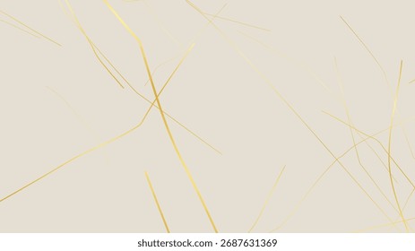 Elegante patrón de grietas Kintsugi dorado sobre fondo blanquecino. Textura de grietas doradas que se asemejan al mármol roto. Ideal para tarjetas de boda, carteles y Plantillas de diseño de lujo. Ilustración vectorial
