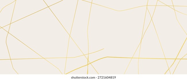 Elegant gold Kintsugi crack pattern on whitish background. Texture of golden cracks resembling broken marble. Ideal for wedding cards, posters, and luxury design templates. Vector illustration