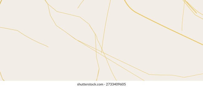 Elegant gold Kintsugi crack pattern on whitish background. Texture of golden cracks resembling broken marble. Ideal for wedding cards, posters, and luxury design templates. Vector illustration