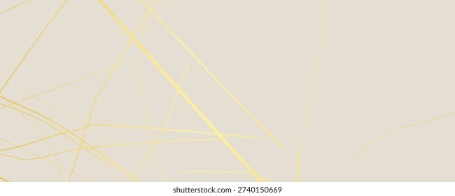 Elegant gold Kintsugi crack pattern on whitish background. Texture of golden cracks resembling broken marble. Ideal for wedding cards, posters, and luxury design templates. Vector illustration