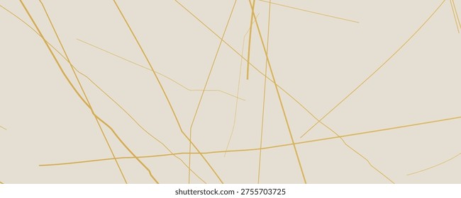 Elegant gold Kintsugi crack pattern on whitish background. Texture of golden cracks resembling broken marble. Ideal for wedding cards, posters, and luxury design templates. Vector illustration