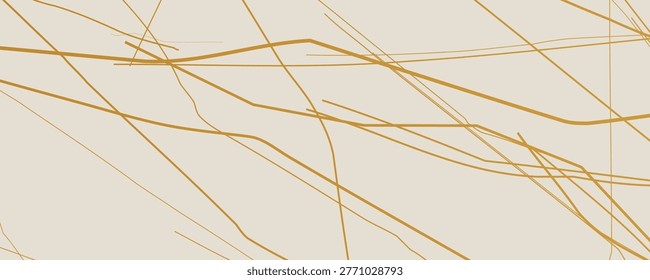 Elegant gold Kintsugi crack pattern on whitish background. Texture of golden cracks resembling broken marble. Ideal for wedding cards, posters, and luxury design templates. Vector illustration