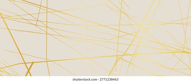 Elegant gold Kintsugi crack pattern on whitish background. Texture of golden cracks resembling broken marble. Ideal for wedding cards, posters, and luxury design templates. Vector illustration