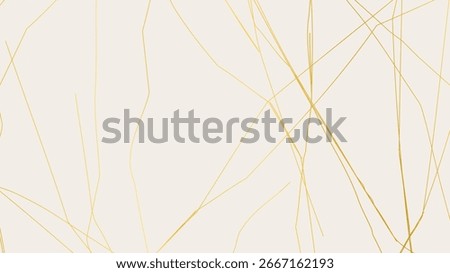 Elegant gold Kintsugi crack pattern on whitish background. Texture of golden cracks resembling broken marble. Ideal for wedding cards, posters, and luxury design templates. Vector illustration