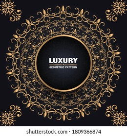 Elegante fondo de patrón de lujo dorado