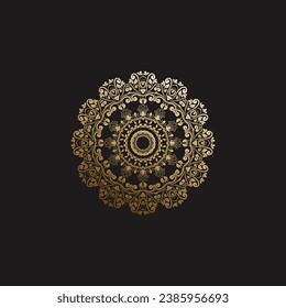 Elegant gold mandala design in vector image