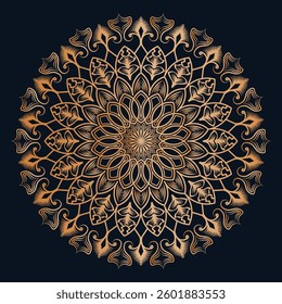 Elegant Gold Mandala Designs on Dark Background Featuring Intricate, Symmetrical, and Ornamental Patterns for Art and Meditation