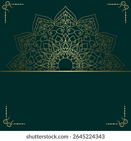 Elegant Gold Mandala Vector Background
