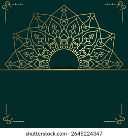 Elegant Gold Mandala Vector Background
