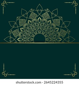 Elegant Gold Mandala Vector Background
