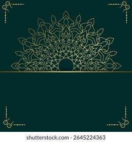 Elegant Gold Mandala Vector Background
