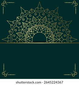 Elegant Gold Mandala Vector Background
