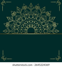 Elegant Gold Mandala Vector Background
