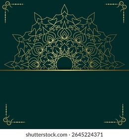 Elegant Gold Mandala Vector Background
