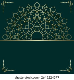 Elegant Gold Mandala Vector Background
