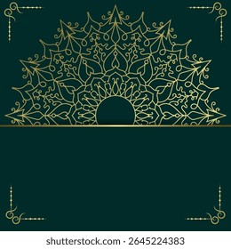 Elegant Gold Mandala Vector Background

