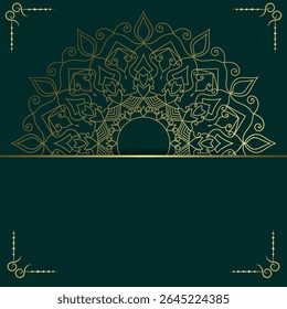 Elegant Gold Mandala Vector Background
