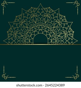 Elegant Gold Mandala Vector Background
