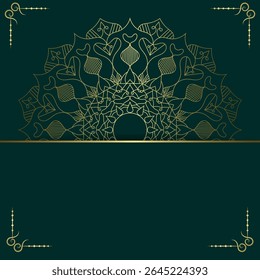 Eleganter goldener Mandala-Vektorhintergrund
