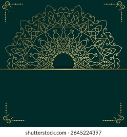 Elegant Gold Mandala Vector Background
