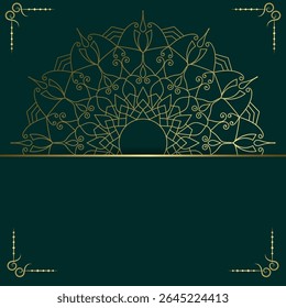 Eleganter goldener Mandala-Vektorhintergrund
