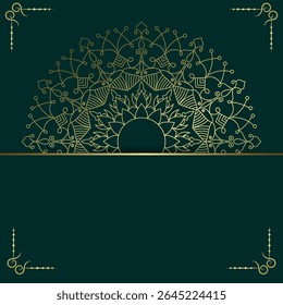 Elegant Gold Mandala Vector Background
