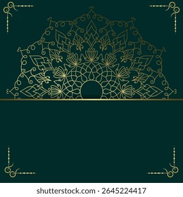 Elegant Gold Mandala Vector Background
