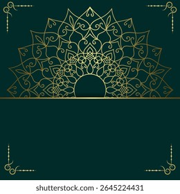 Elegant Gold Mandala Vector Background
