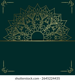 Elegant Gold Mandala Vector Background
