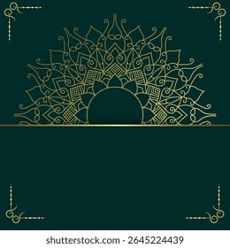 Elegant Gold Mandala Vector Background
