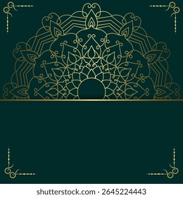Elegant Gold Mandala Vector Background
