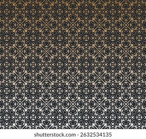 Elegant gold ornament pattern on a dark background