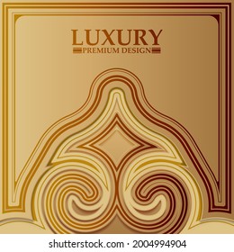 Elegant Gold ornament shape background