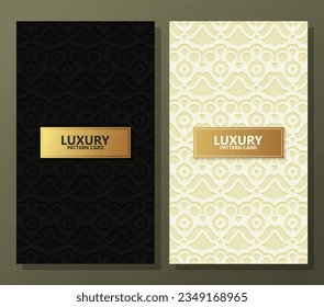 elegant gold pattern card design